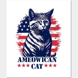 AMEOWICAN CAT Posters and Art